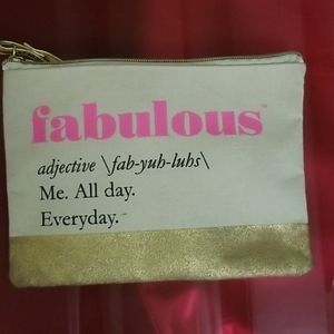 Canvas Fabulous Makeup Bag/ Clutch